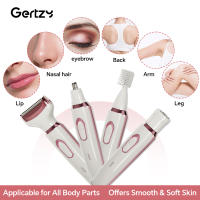Cepillo De Afeitar Eléctrico Recargable 4 En 1 Para Mujer - Cara Nariz Piernas Axilas Bikini Kit De Aseo Sin Dolor Uso Seco Y Húmedo - details 4