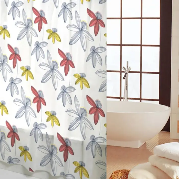 Cortina de ducha de 180 x 180 cm, impermeable, a prueba de moho y elegante decoración para el baño. - 1