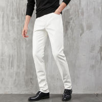 Pantalones De Cuero Para Hombre Ajustados Con Stretch Moda Para Fiestas Y Baile Pantalones Finos De PU Eco-amigable Y Protector De Animales - details 0