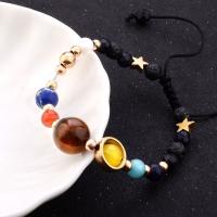 Solar Galáctico Cósmico System Pulsera Para Hombres Y Mujeres With Piedras Naturales Estelares Ajustable Para Parejas Joyería De Moda - details 4