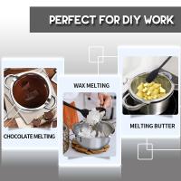 Kit De Hacer Velas Con 1200ml De Cera Y 2400ml De Olla De Acero Inoxidable Para Fundir Cacao Chocolates Cera De Velas Y Jabón - details 1