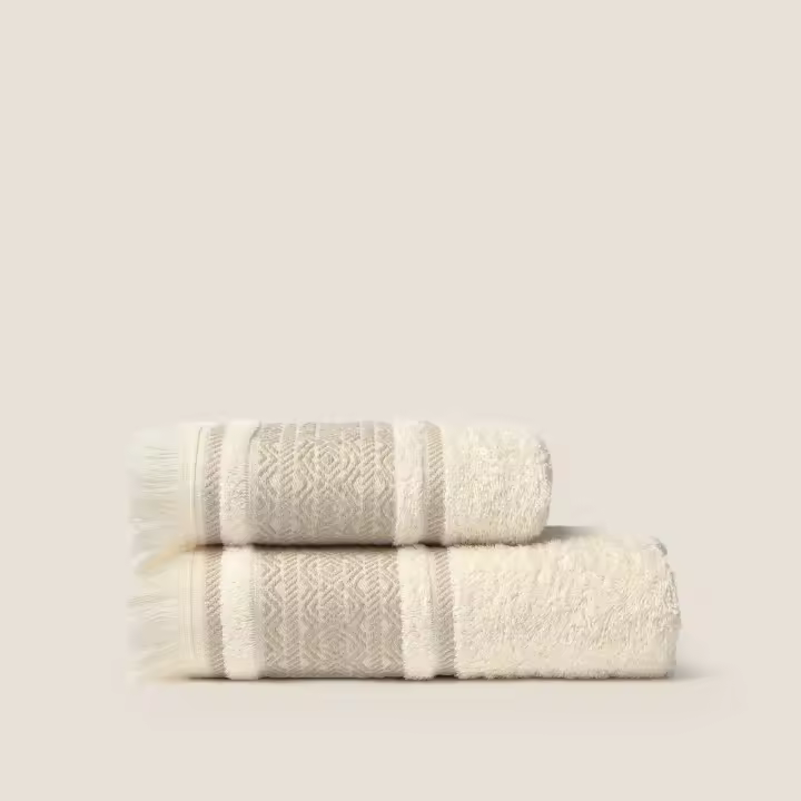 TEXTURA Toalla baño algodón Gio color marfil crudoAlgodón, Rizo, Fantasía, Disponible en: Toalla Baño - 1