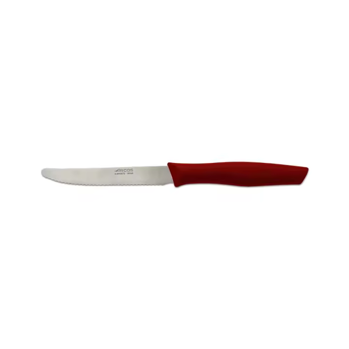 Cuchillo de Mesa Arcos Nova 188822 de Acero Inoxidable Nitrum y Mango de Polipropileno Rojo 11cm - 1