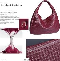 2024 Nuevo Bolso de Mujer-Bolso Hobo Textil hand de cuero Vegan-Bolso grande para axilas - details 6