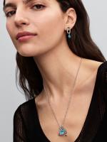 Pandora - Charm Colgante mini De Corazón color Turquesa-Plata de Lei - details 4