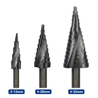 XCAN Broca Estepa Espiral De Acero De Alta Velocidad 4-12mm 4-20mm 4-32mm Con Mango Triangular Para Corte De Agujeros En Madera Y Metal Herramientas De Perforación - details 0