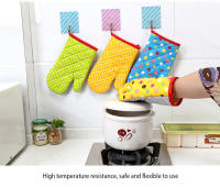 Mitten Microondas Horno Guante de Algodón Con Aislamiento Para Hornear Guantes Resistentes Al Calor Horno Mitones Terileno Antideslizante Lindo Herramienta DE LA Cocina 1 Unids - details 9