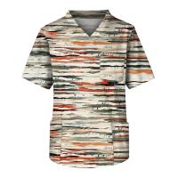 Camiseta De Enfermería Para Hombres Con Manga Corta Blusa De Trabajo En Clínica Uniforme De Hospital Estilo Casual De Algodón Y Poliéster - details 10