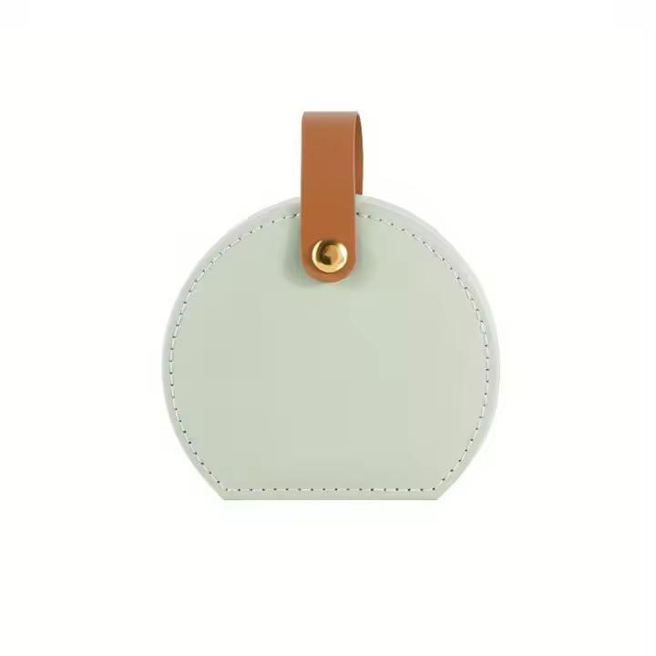Organizador De Joyas Portátil Mini Para Viajes Caja De Joyas Para Anillos Pendientes Aretes Collares Pulseras Material De Cuero Y Tela - 1