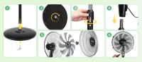 Aigostar Ventilador de Pie Silencioso 10 Aspas Oscilante 75° 3 Velocidades - details 7