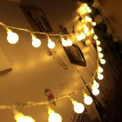Luces De Cadena Operadas Por Batería 33 Pies 80 LED Luces De Globos Para Camping Decoración De Bodas Navidad Fiesta En La Habitación - 1