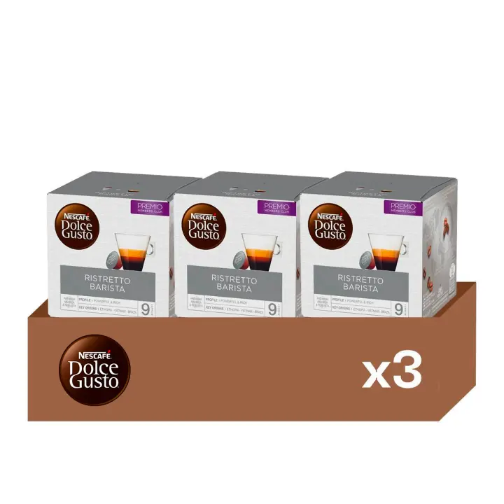 Ristretto Barista - Pack 3 Cajas de Café (48 uds)  Sabor Potente y Rico, con Extra Crema, Receta Mejorada - 1