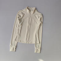Ropa De Yoga Para Mujer Con Cuello Erguido Y Mangas Largas Impermeable Top De Entrenamiento Deportivo Para Correr - details 2