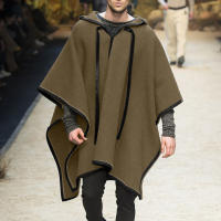 2025 nueva moda hombres top capa tendencia hombres capa chal capa abrigo tweed chaqueta - details 4