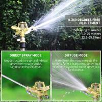 Aspertor de Agua para Exterior Para El Jardín with El Faro de asperdor de aleación de zinc, Tripod giratorio de 360 Grados, Kit de Riego de asperdor de Jardín ajustable para Riego enterrado - details 1