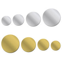 Pegatina De Espejo Redonda Autoadhesiva 10-30CM Decorativa Para Baño Y Dormitorio Adhesivo De Acrílico 3D Para Decoración De Paredes Y Salones - details 0
