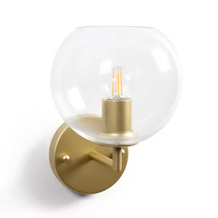 Ledkia Lámpara de Pared Metal y Cristal Bern con Iluminación RGB - 1