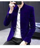 Camisa De Cuello Yuan Slim Fit En Veludo Estilo Coreano Moda Casual Para Hombres Abrigo Boutique Canario Nueva Version - details 10