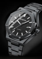 Reloj De Pulsera De Cuarzo BinBond 0233 Para Hombre Con Anillo Decorativo De Acero Inoxidable Y Banda Octogonal De Moda Y Negocios - details 0