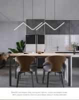 Lámpara Colgante LED Moderna Dorada/Negra Larga Para Restaurante Estudio Cocina Oficina Café Decoración Hogar Lujo Incluye Bombillas - details 9