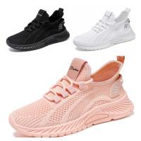 Zapatos Casuales Para Mujer En Malla Antideslizantes Con Cordones Elásticos Y Punta Redonda Suela Suave Transpirables Para Caminar Y Deporte - details 2