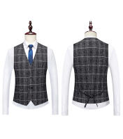 Traje De Tres Piezas Para Hombre 2025 Con Botón De Moda Boda Negocios Casual Trabajo Formal Chaleco Pantalones M-5XL - details 6
