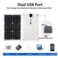 Panel Solar Portátil 500W 12V Con Puerto USB 5V Impermeable Para Carga De Batería Y Teléfono Móvil En Camping Al Aire Libre - details 3