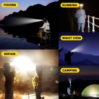 Linterna Frontal LED Recargable USB Con Batería 18650 4 Modos Impermeable Torcha De Trabajo Para Emergencias Y Pesca - details 5