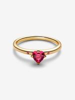 Pandora - Anillo Corazón Rojo Brillante - Baño de Oro de 14K - details 1