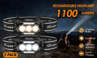 Linterna Frontal LED Recargable Por USB Ultra Brillante Con Luces Blancas Rojas Y Azules Lámpara De Cabeza IPX4 Impermeable Para Camping Running Pesca - details 0