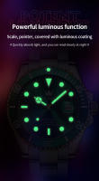 Reloj Mecánico Para Hombre OLEVS 6650 Resistente Al Agua Luminoso Con Fecha Estilo Clásico Y Moda De Buceo Material De Acero Inoxidable - details 14