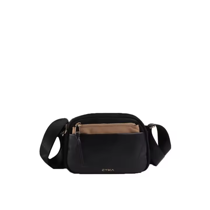 BOLSO BANDOLERA PEQUEÑA ETIKA B30113 NEGRO - 1
