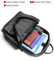 Mochila De Cuero Genuino 100% Para Hombres Moda Natural Negocios Lujo Con Capacidad Para Portátil De 15.6 Pulgadas Bolsa Escolar Para Estudiantes Y Chicos - details 8