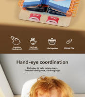 Libro De Juegos Sensoriales De Madera Para Niños Montessori Educación Temprana Tablero Multicapa Para Niños Actividades De Vestido Quiet Book Regalo Para Niños De 3-6 Años - details 0