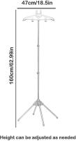 Soporte de vapor-Percha de ropa para ropa al vapor, Soporte de vapor para Ropa, Soporte de vaporizador telescópico plegable, Tidedero de mano Standi - details 0