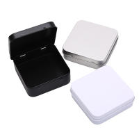 Caja De Almacenamiento De Metal Miniatura 1/2pcs Caja De Tapa Plegable Cuadrada Para Joyería Y Monedas Caja De Almacenamiento Europea - details 6