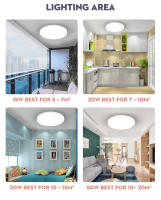 Lámpara De Techo Moderna LED Redonda Para Sala De Estar Dormitorio Cocina Balcón Corredor Iluminación Energía Ahorradora Certificación CE CCC - details 17