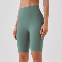 Shorts De Yoga Para Mujer Cintura Alta Transpirables Suaves Y Tensos Leggings De Gimnasio Cortos De Ciclismo Deportivos - details 12