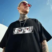 Camiseta Harajuku De Algodón Para Hombres Y Mujeres Estampado Anime Japonés Casual Oversize Verano Protección Solar Transpirable Tejido Jersey - details 1