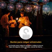 1PC Luces De Fuego Solar Colgantes Con 480LED Estrella, Luces De Cadena Impermeables Para Exterior Con 8 Modos Decoración De Navidad Y Halloween - details 2