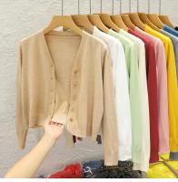 Nueva Chaqueta De Punto Negra Estilo Coreano Con Cuello En V Manga Larga Casual Para Mujer Otoño 2026 Top Sólido Cierre Único - details 17