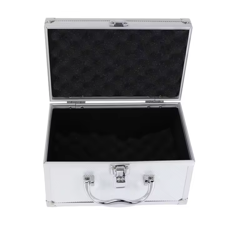 Caja de Herramientas de aleación de aluminio, equipo de seguridad portátil, vitrina de instrumentos, Maleta de Hardware, 230x150x125mm - 1