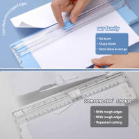 Cortadora De Papel A4 Bidireccional Con Regla Retráctil Para Fotografías Y Scrapbooking Máquina De Corte Ligera Y Portátil - details 2
