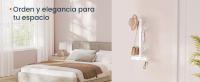 SONGMICS HOME Perchero de Pared, Colgador de Pared en Forma de Rama, con 7 Ganchos, Bloques Esféricos, para Ropa, Sombreros, Bolsos, Negro Tinta/Blanco Perla - details 3