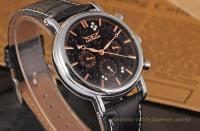 Reloj Mecánico Automático JARAGAR 348 Para Hombre Con Correa De Cuero Lujo Resistente Al Agua Casual Business Reloj Hombre - details 13