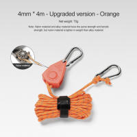 6Pcs Cuerda De Atado Para Acampar 4mm Afinador De Cuerda De Viento Hebilla De Pulley Ratchet Gancho De Cuerda De Tenda Accesorios De Tenda - details 22