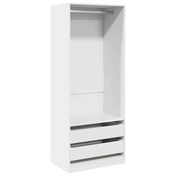 Armaria de Madera de Ingeniería Blanco 80x50x200 cm - 1