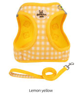 Harnés De Gatos Festivo Con Estampado De Gingham Transpirable De Poliéster Con Hebjes Metálicos Y Tirantes Reflectantes Para Caminatas Seguras - details 12