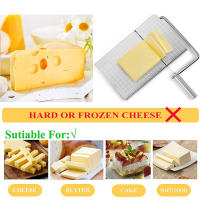 LMETJMA Cortador De Queso Ajustable Con Cinta Y 5 Repuestos Ecológico De Acero Inoxidable Para Bloque De Queso Con Escala Precisa JT53 - details 2