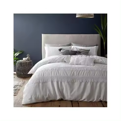 Funda Nórdica Luxury Borlas Bordado 100% Algodón Izmir Sibiles 00301 - 1